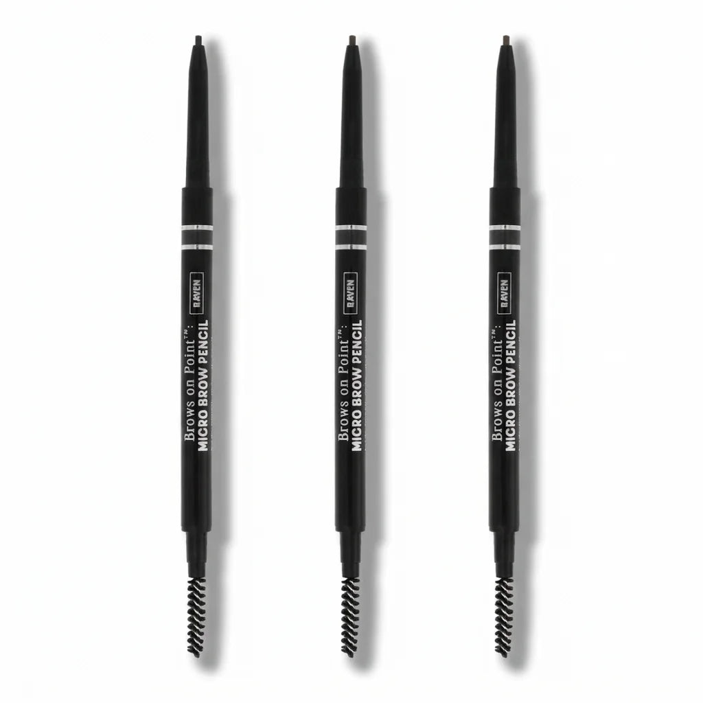 Brows On Point Micro Brow Pencil Raven 3-Pack